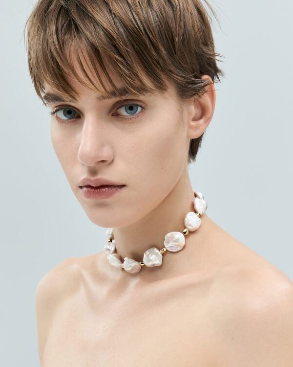 Naszyjnik choker z pereł barokowych