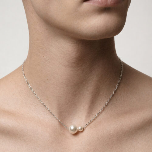 wisiorek z perłami dla mężczyzn